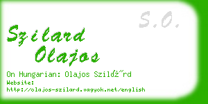 szilard olajos business card